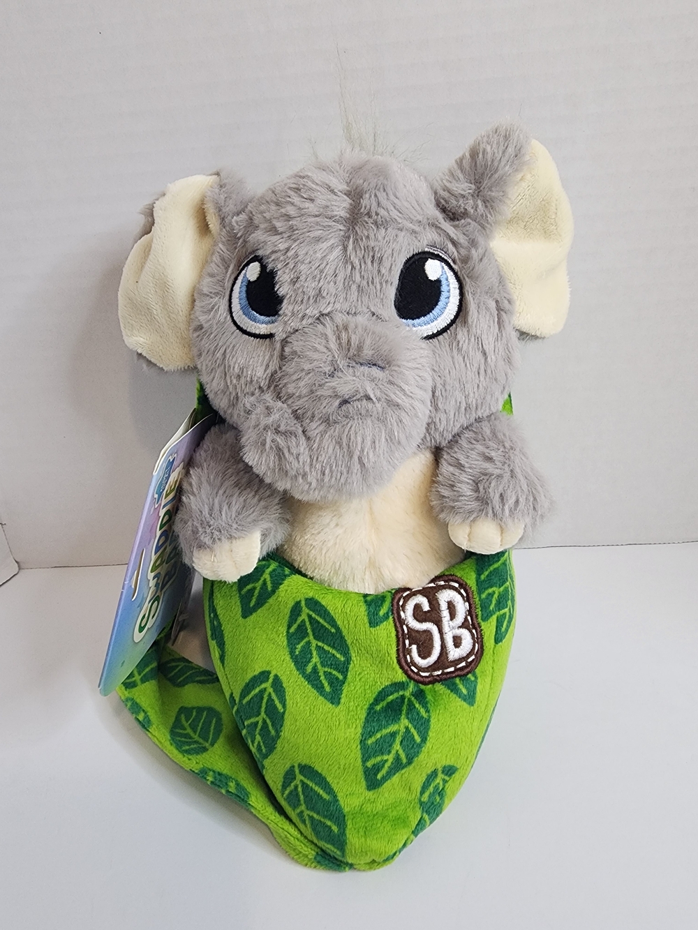 Fiesta Swaddle Babies 10" Elephant.  Adorable!  Comes With Carrier. NWT